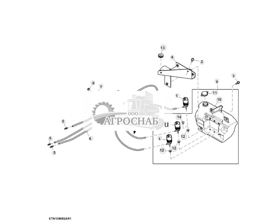Бачок, стеклоочиститель ветрового стекла, 3 насоса ( - 801464) - ST834905 943.jpg
